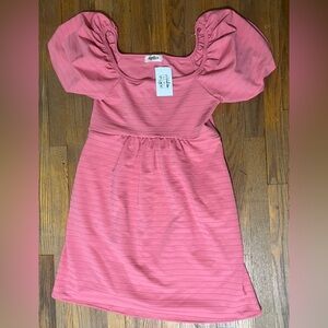 Pink Dress with Puffy sleeves